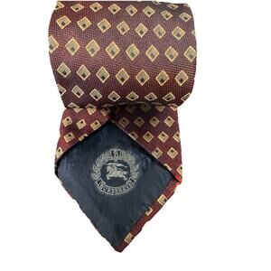 Burberry Men’s 100% Silk Tie Made In Italy Neckwear Luxury Designer